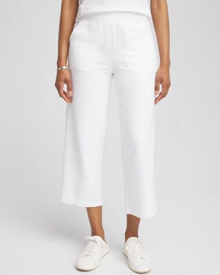 Zenergy® French Terry Gauze-Inset Cropped Pants | Chico's